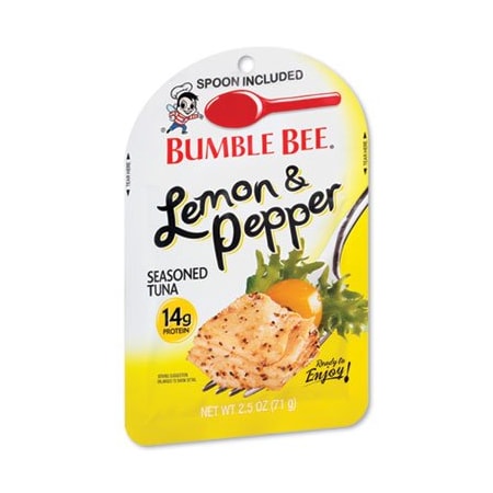 Bumble Bee Foods Ready To Enjoy Seasoned Tuna, Lemon And Pepper, 2.5 Oz Pouch, 12/carton, PK12 KAR24064